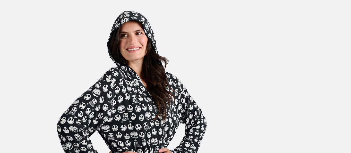 Unisex Hooded Modal Robe | Jack Skellington