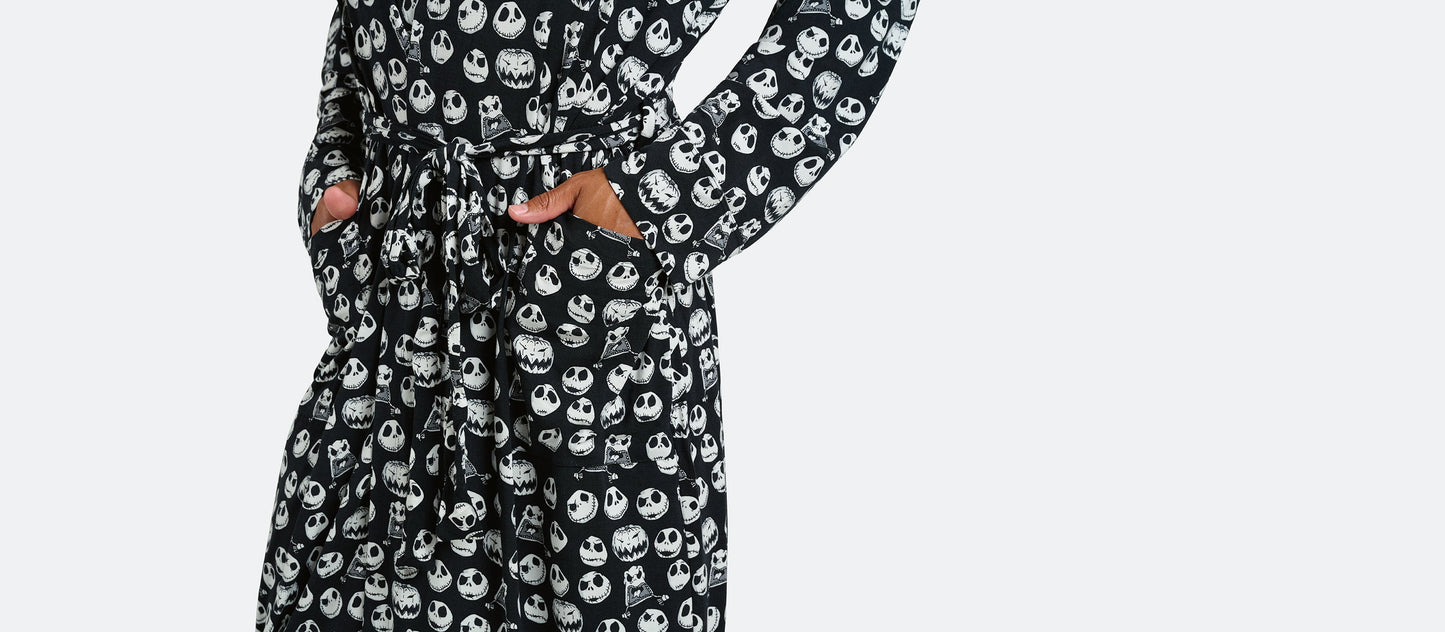 Unisex Hooded Modal Robe | Jack Skellington