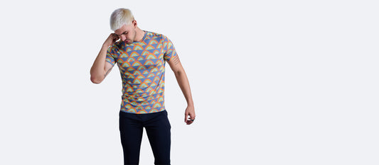 Men's Modal Crew Tee | Retro Rainbows