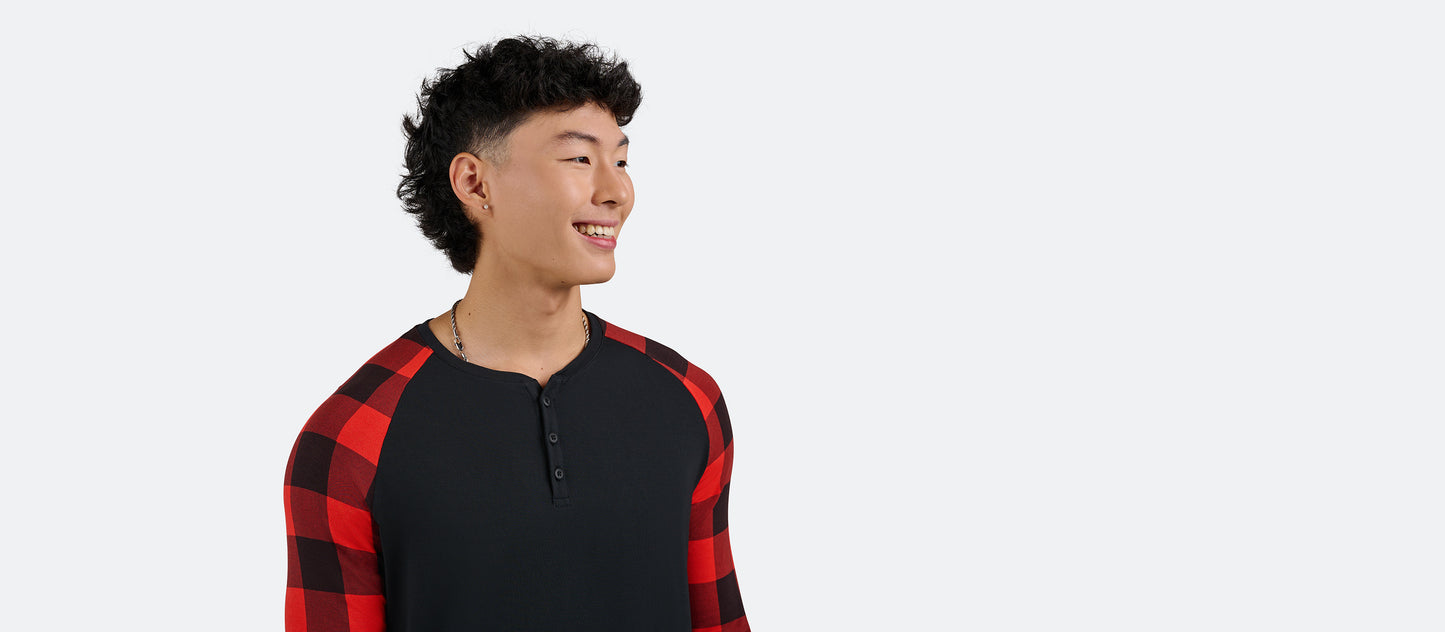 Men's Modal Henley | Buffalo Plaid