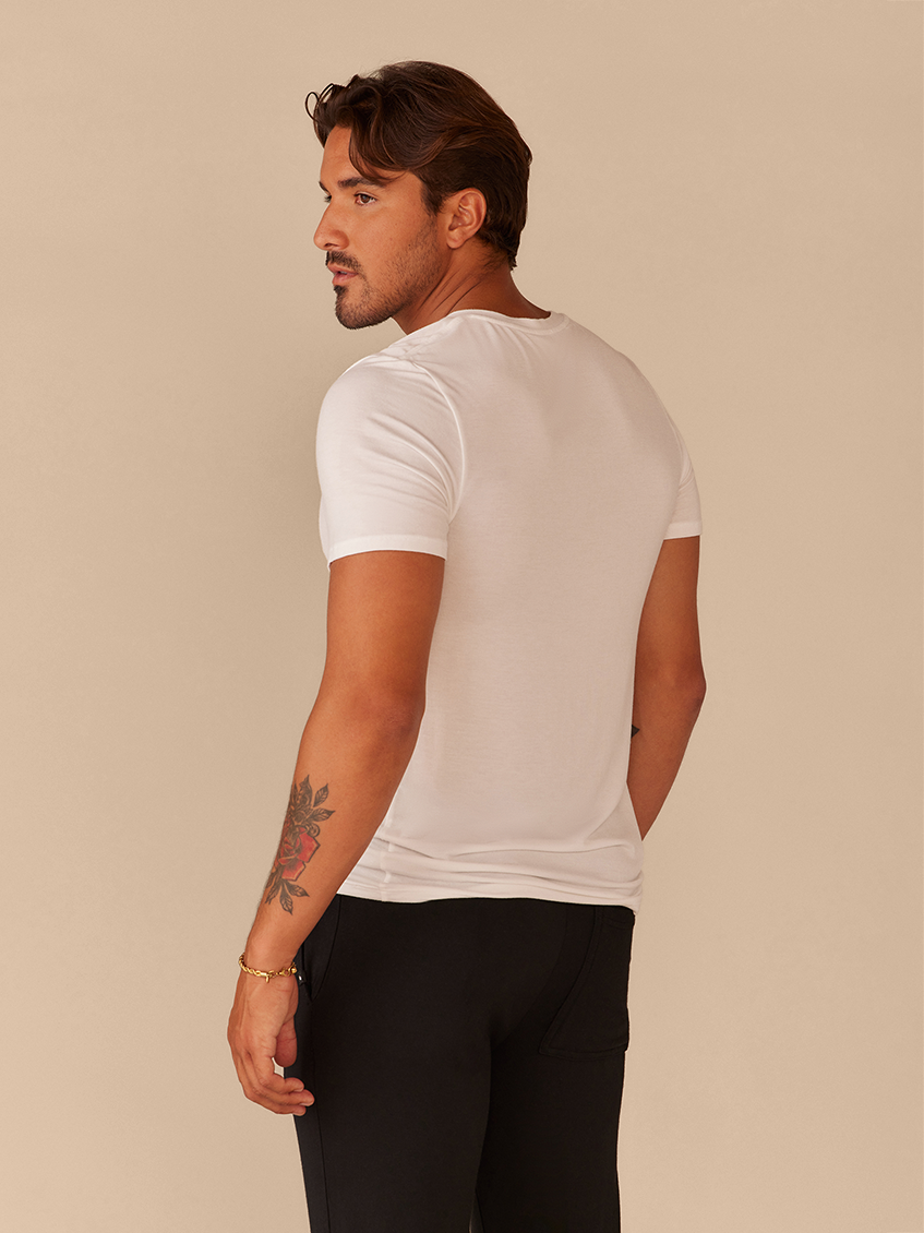 Men's Lightweight Modal V-Neck Undershirt | White