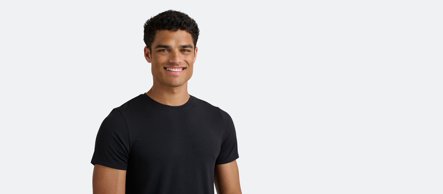 Men's Modal Crew Tee 3-Pack | Black