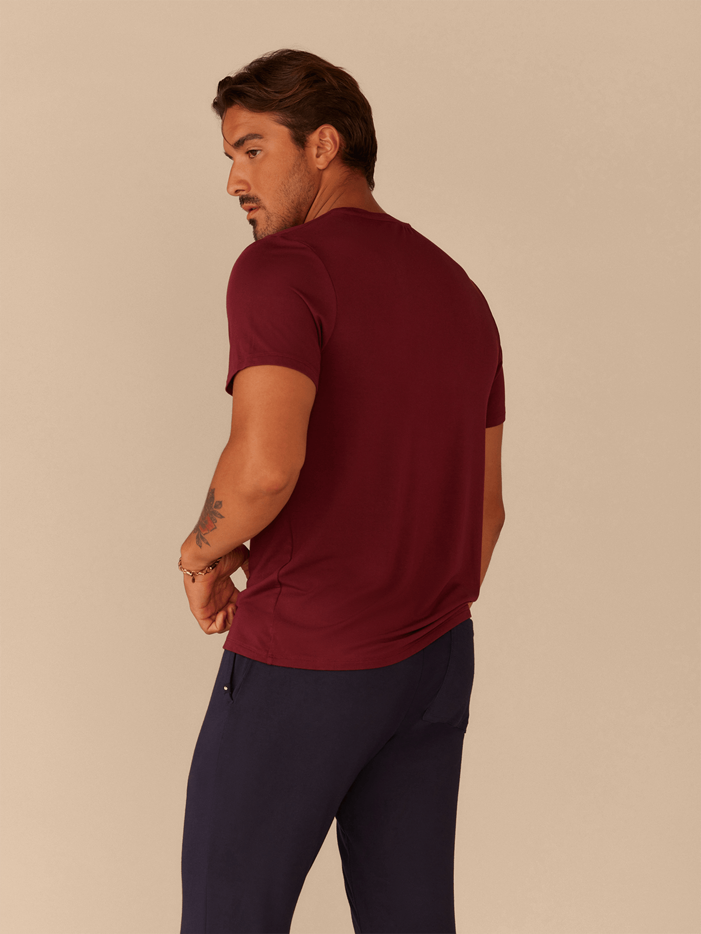 Men's Modal Crew Tee | Cabernet