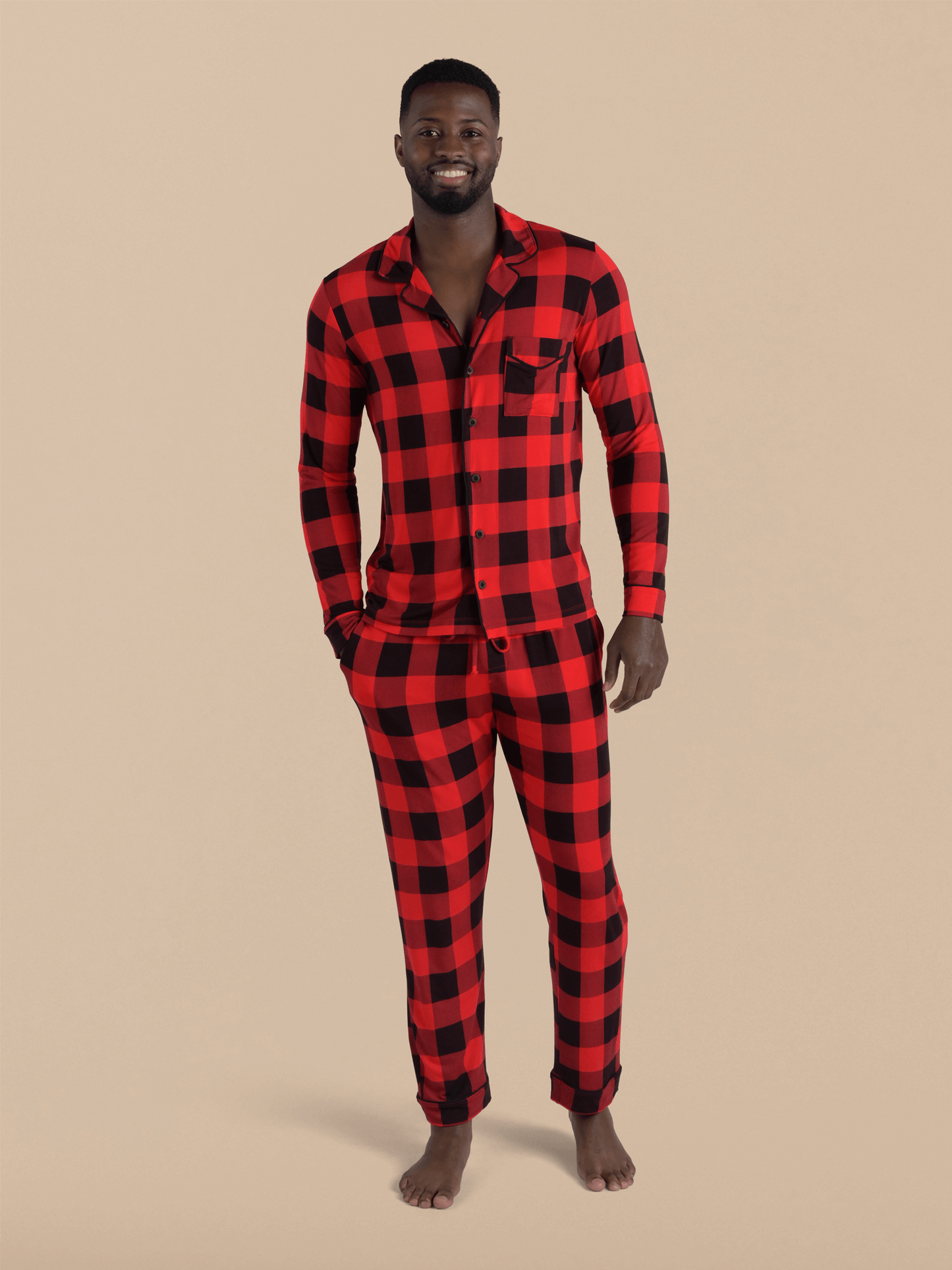 Men's Longsleeve Modal PJ Set | Buffalo Plaid