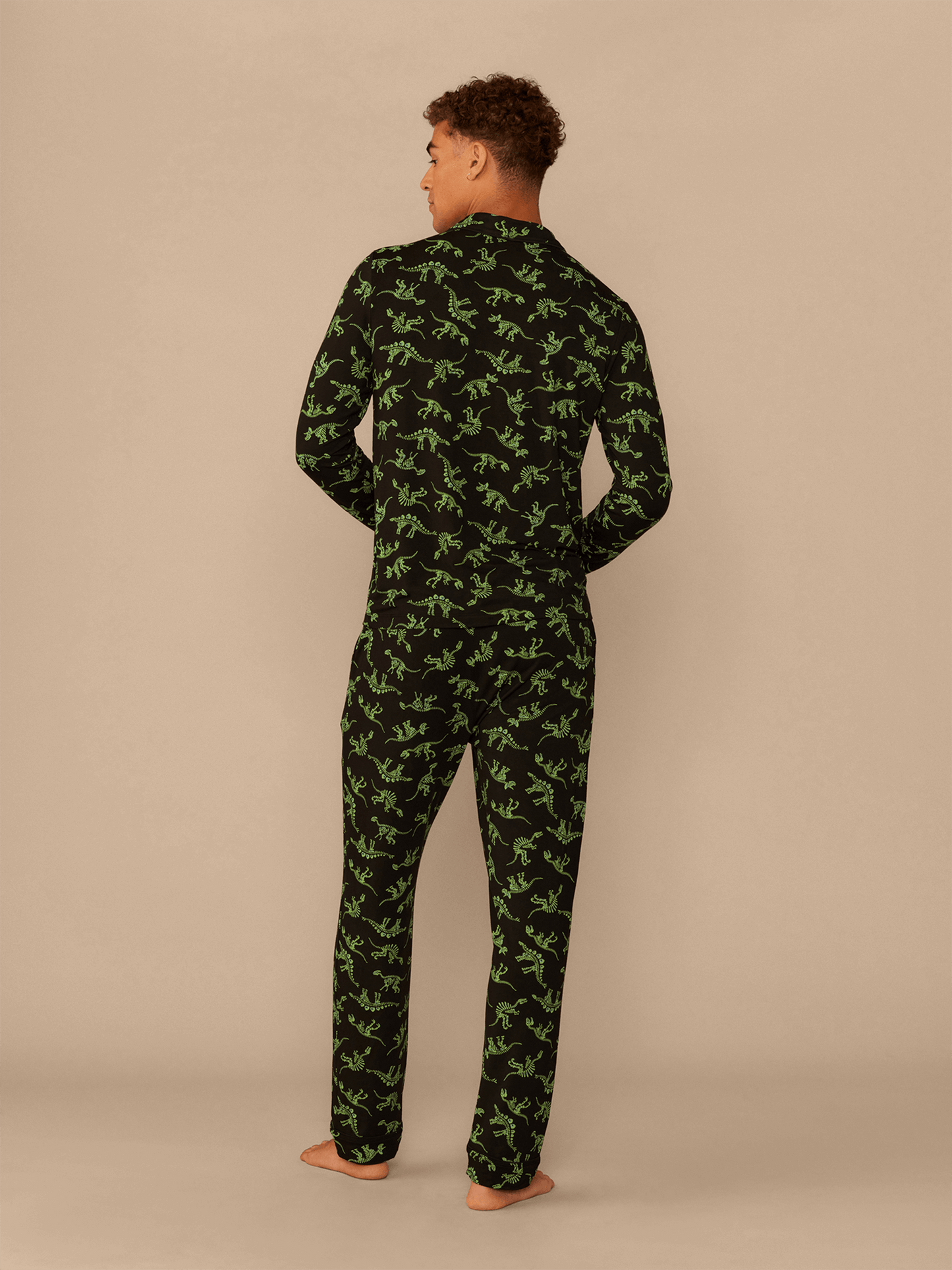 Men's Longsleeve Modal PJ Set | Electric Dino