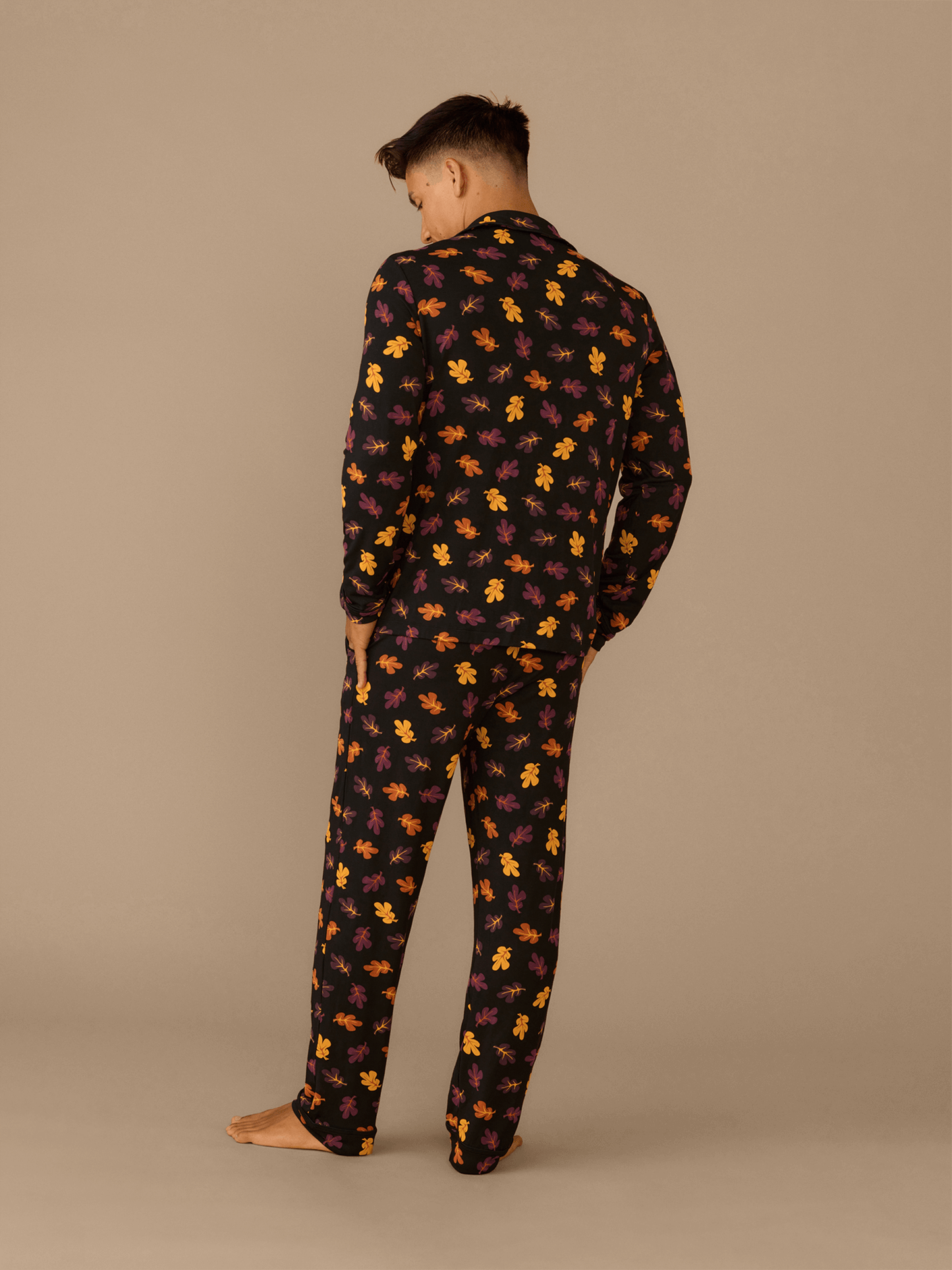 Men's Longsleeve Modal PJ Set | Fall Leaves