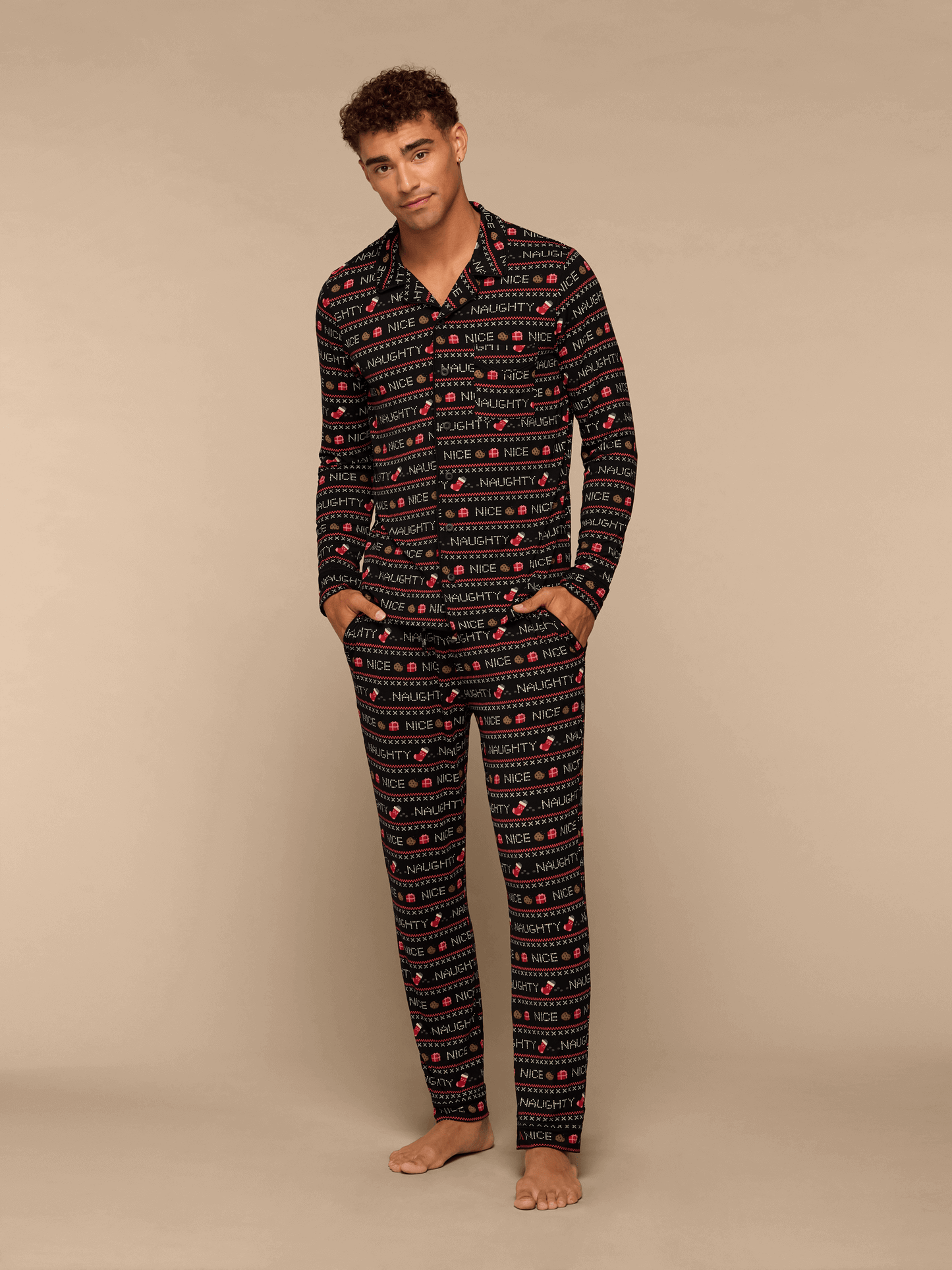 Men's Longsleeve Modal PJ Set | Naughty or Nice