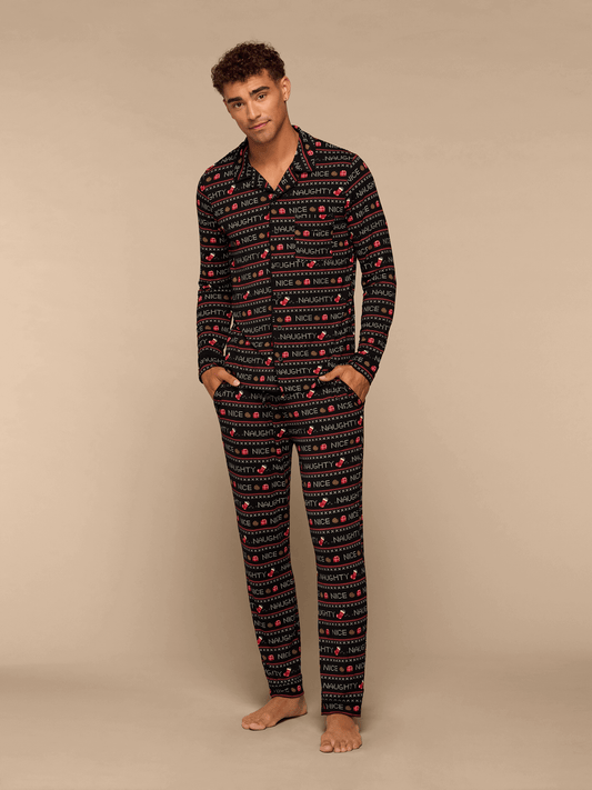 Men's Longsleeve Modal PJ Set | Naughty or Nice