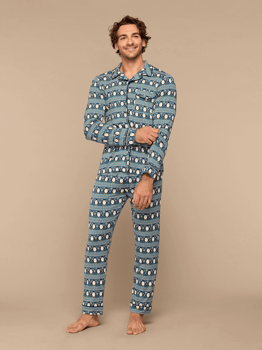 Men's Longsleeve Modal PJ Set | Penguin Sweater