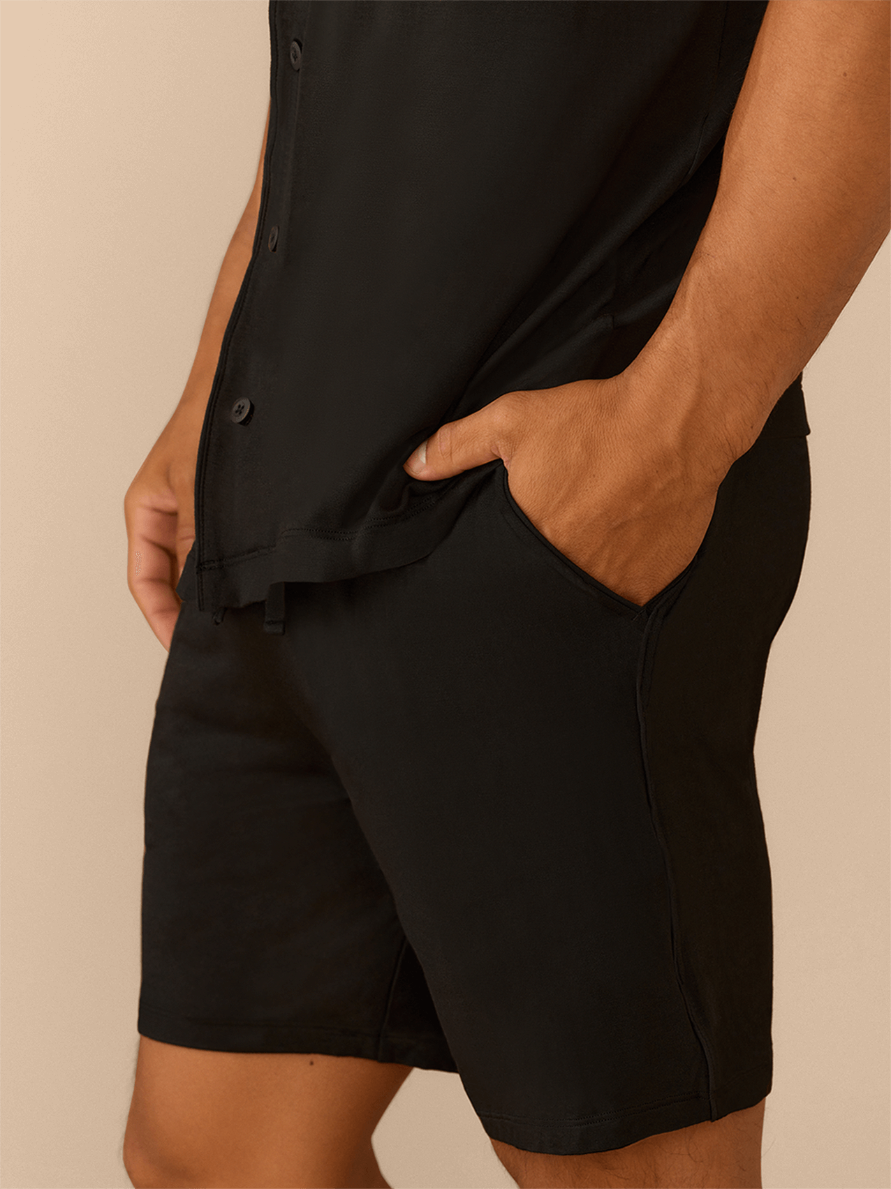 Men's Shortsleeve Modal PJ Set | Black