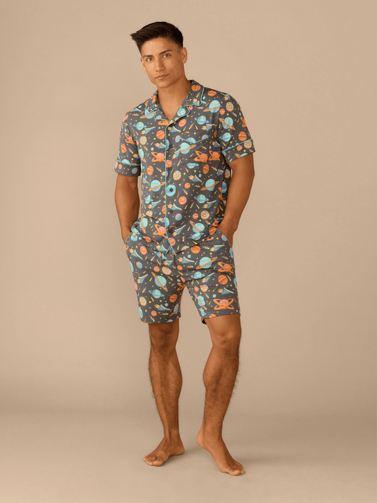 Men's Shortsleeve Modal PJ Set | Blast Off