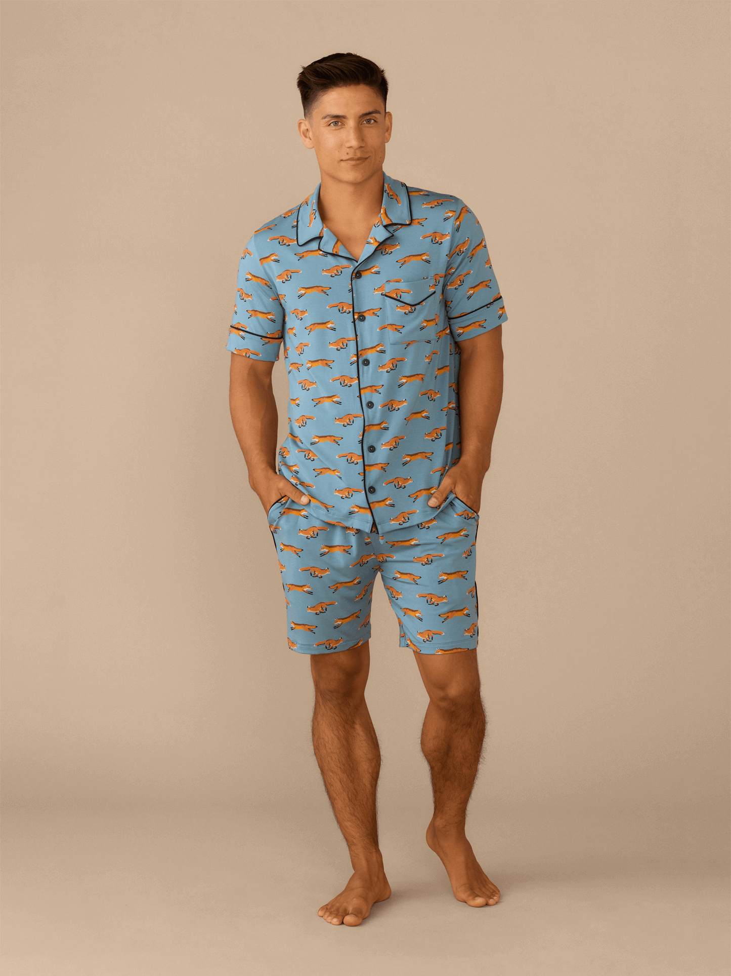 Men's Shortsleeve Modal PJ Set | Feeling Foxy