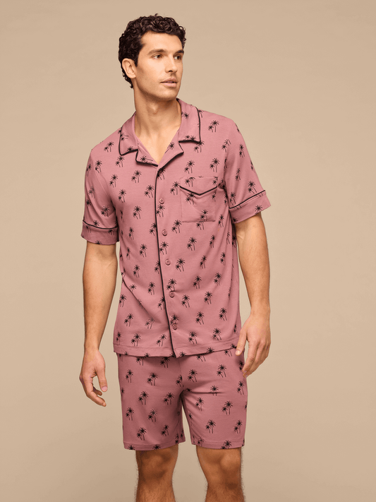 UltraModal™ Short Sleeve PJ Set - Men's | Faded Palms