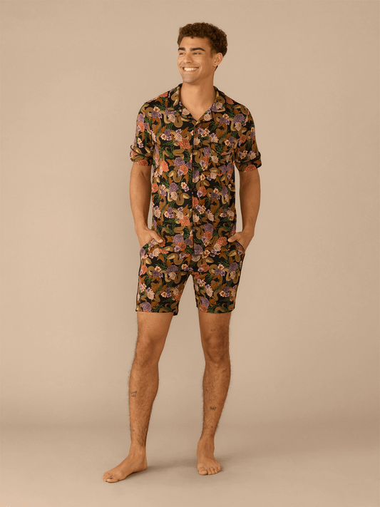 Men's Shortsleeve Modal PJ Set | Garden Snake