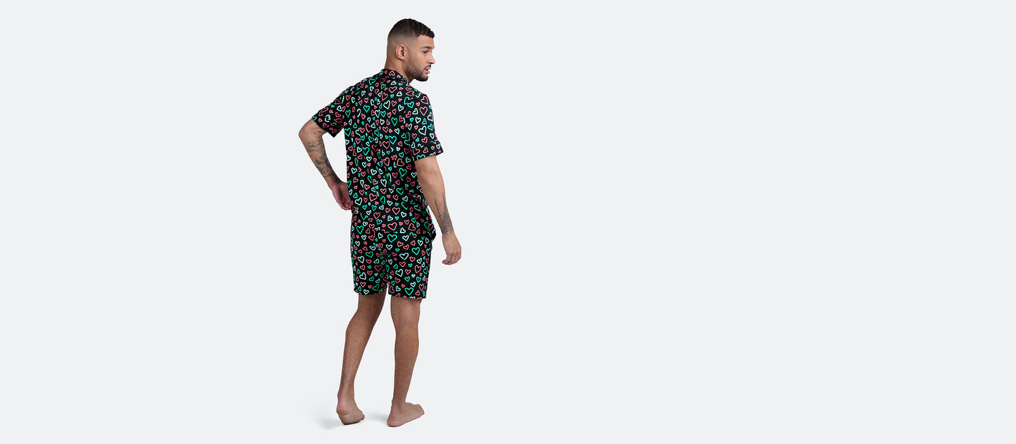 UltraModal™ Shortsleeve PJ Set - Men's | Electric Hearts