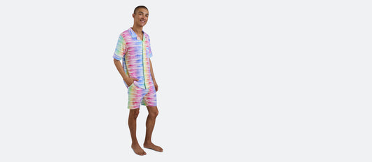 UltraModal™ Shortsleeve PJ Set - Men's | Rainbow Daze