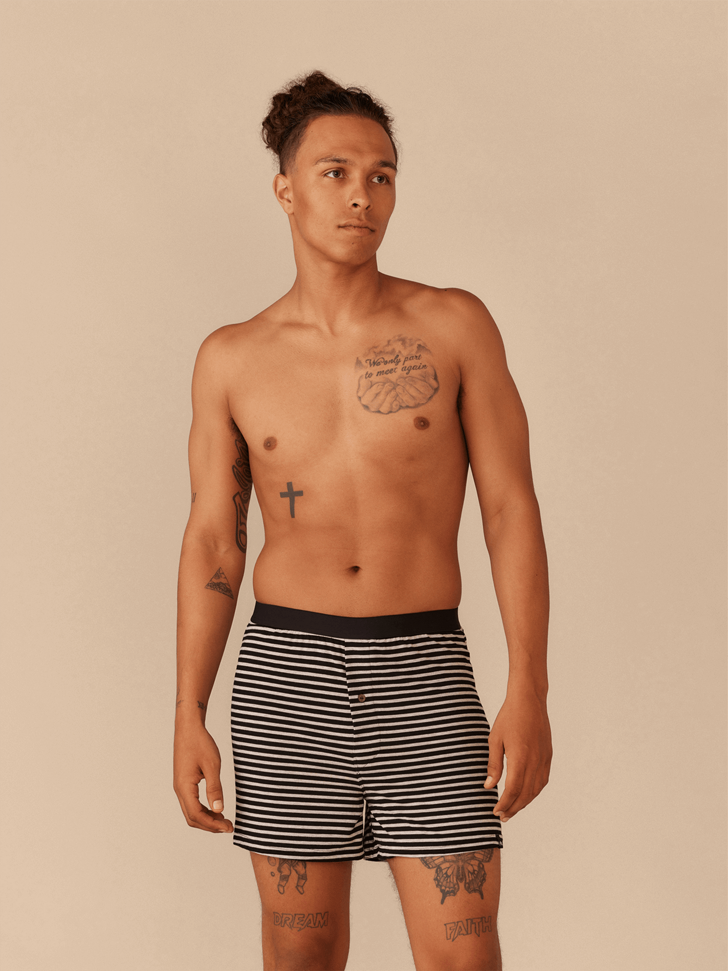 Boxer | Heather Grey Stripes