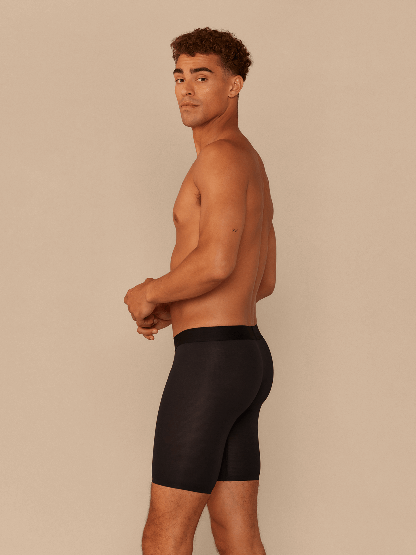 MoveMe Long Boxer Brief w/ Fly | Black