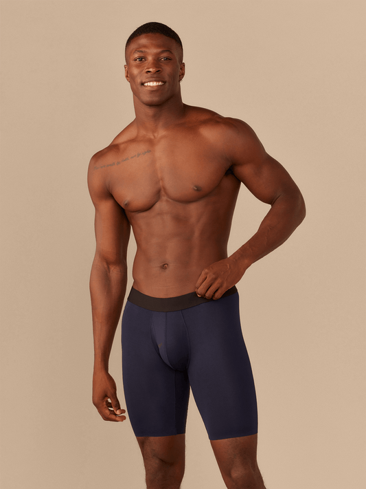 MoveMe Long Boxer Brief w/ Fly | Dark Sapphire