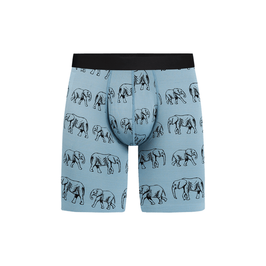 MoveMe Long Boxer Brief w/ Fly | Elephants