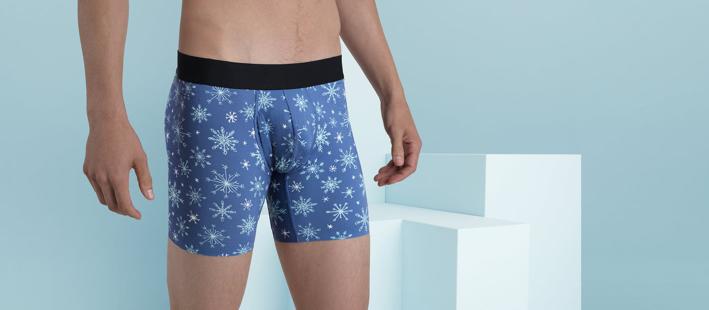 MoveMe Boxer Brief w/ Fly | Snowflakes