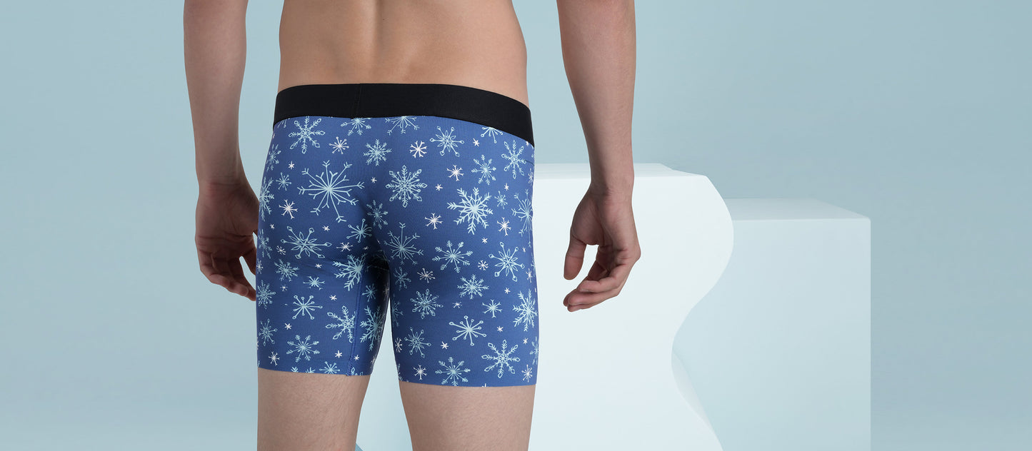 MoveMe Boxer Brief w/ Fly | Snowflakes