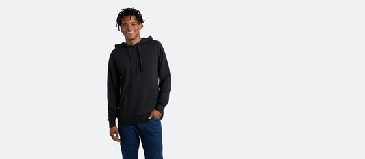 Men's French Terry Pullover Hoodie | Black