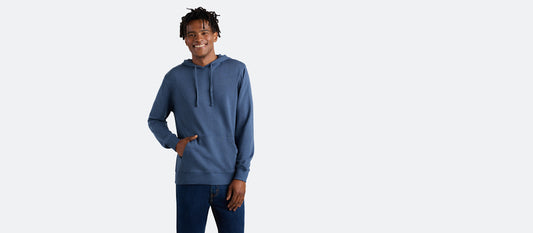 Men's French Terry Pullover Hoodie | Heather Navy