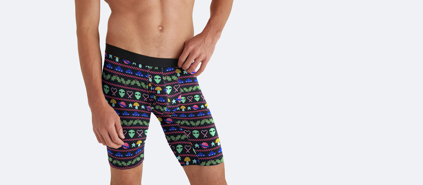 Long Boxer Brief w/ Fly | Cosmic Mistletoe