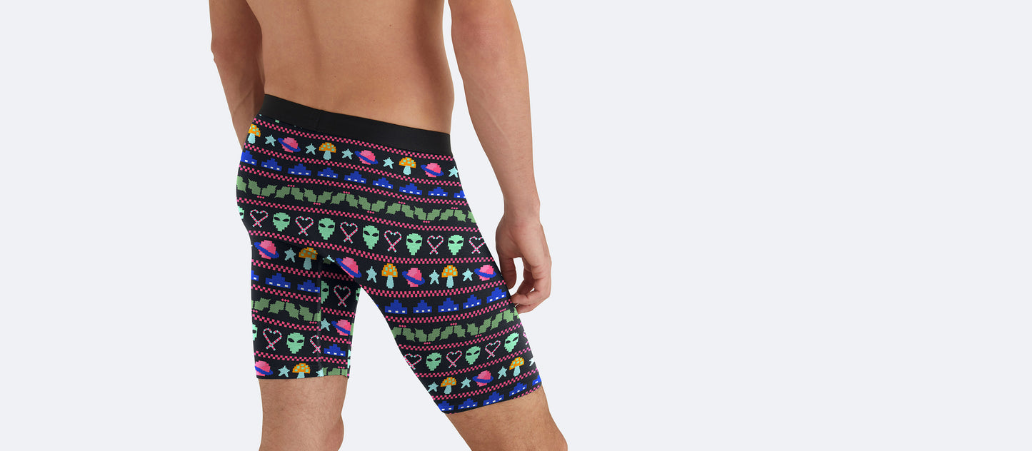 Long Boxer Brief w/ Fly | Cosmic Mistletoe