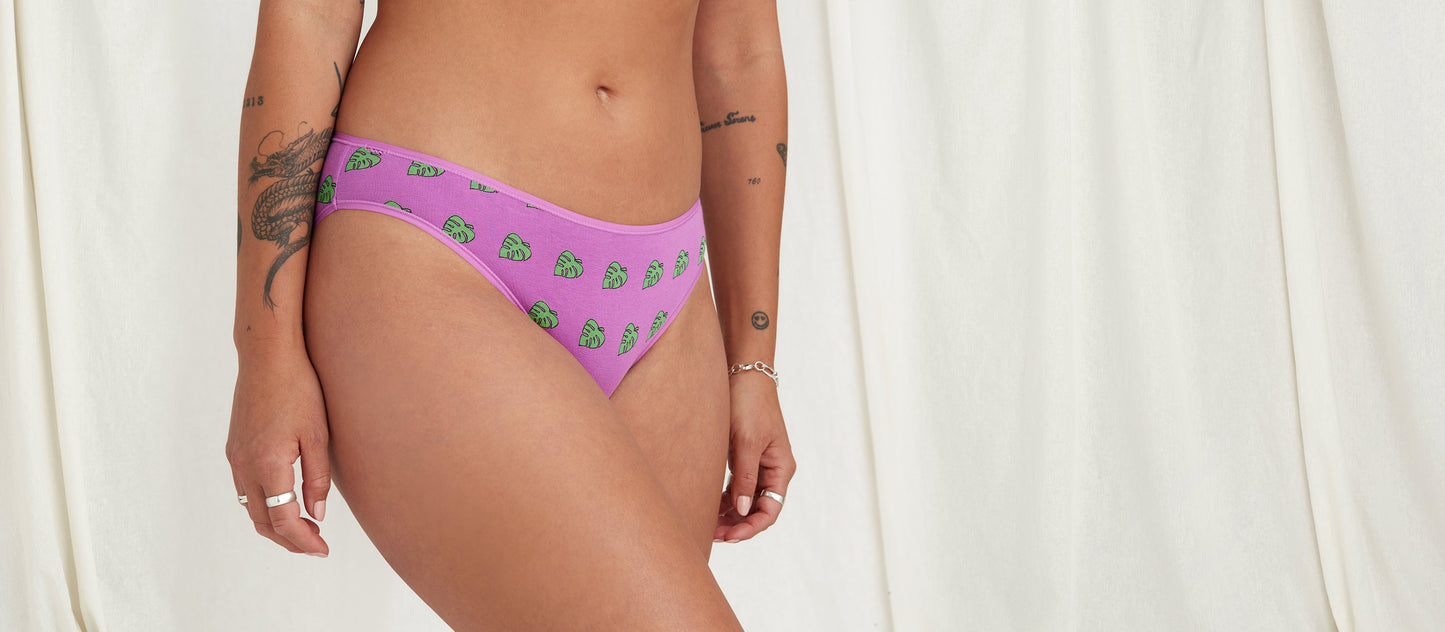 Stretch Cotton Bikini | Monstera Leaf