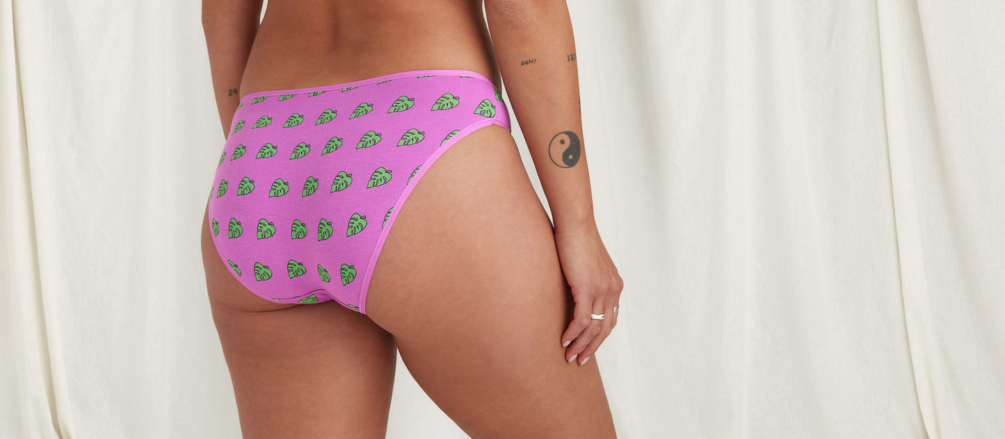 Stretch Cotton Bikini | Monstera Leaf