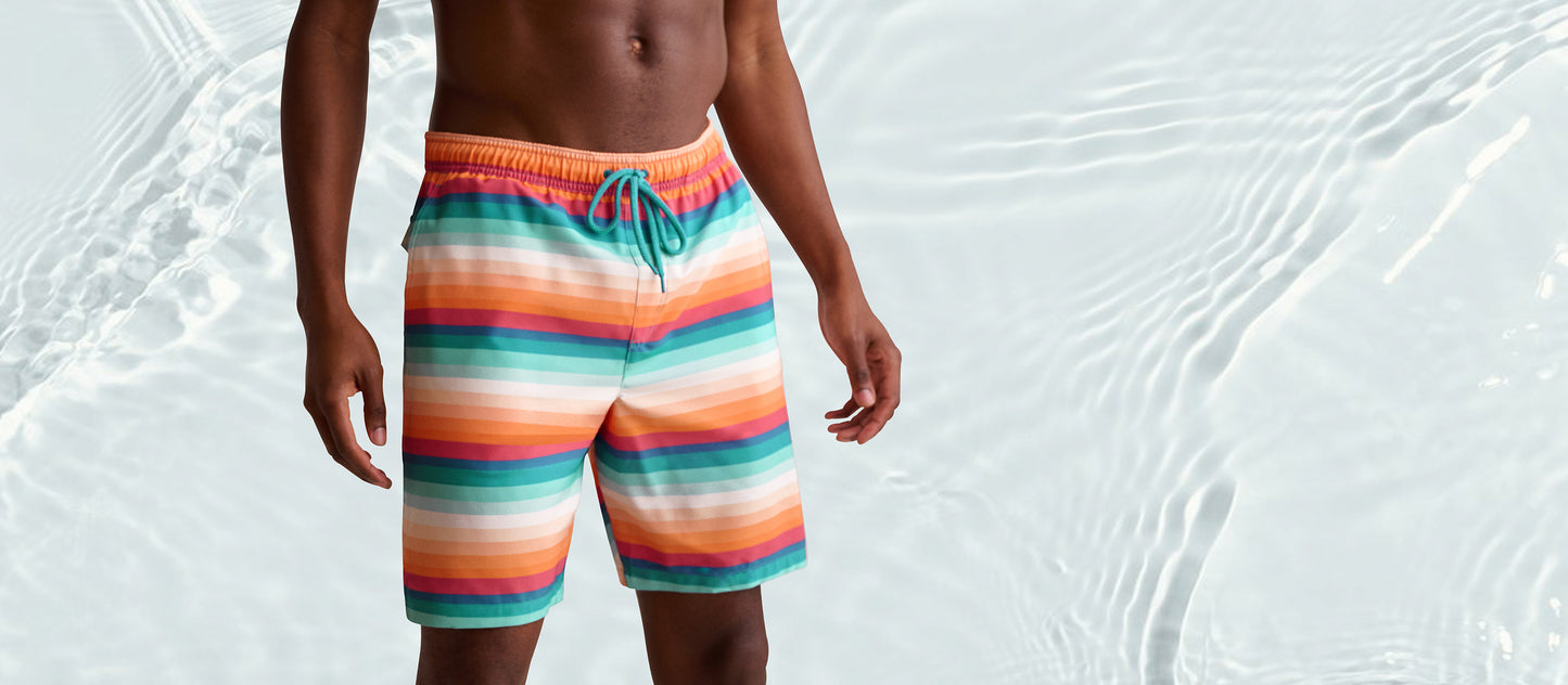 8” Active Swim Trunk | Pool Stripes