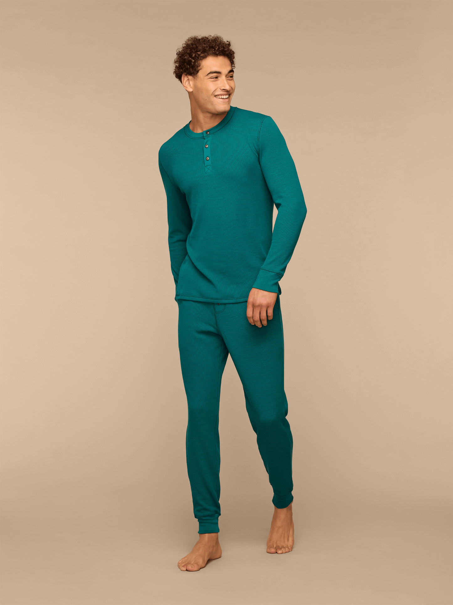 Men's Waffle PJ Set | Emerald Green