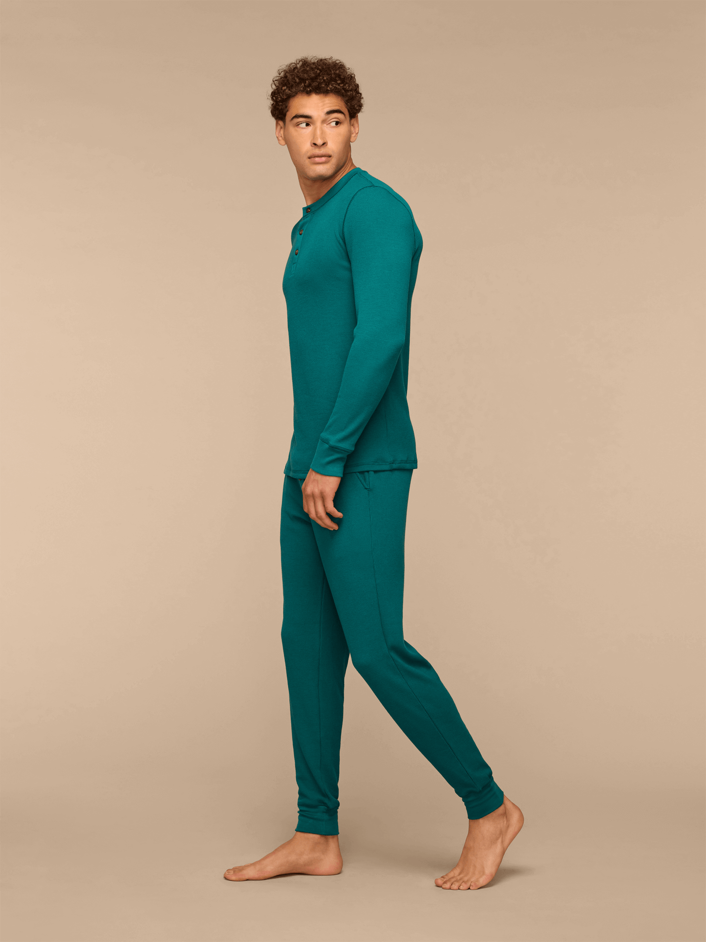 Men's Waffle PJ Set | Emerald Green