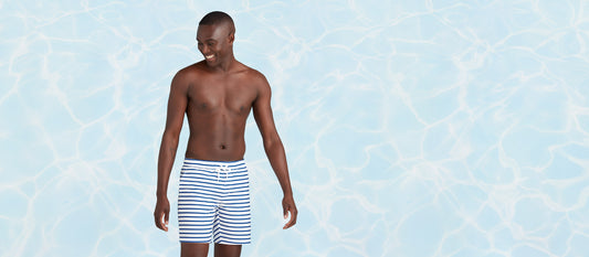 8" Swim Trunk  | Nautical Stripes