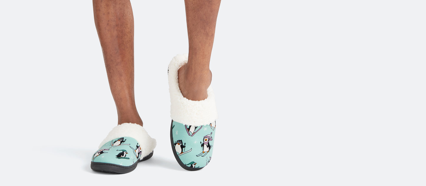 Hard Sole Slippers | Penguins on Skis