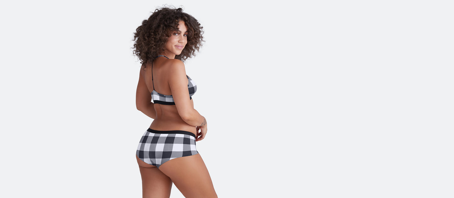 UltraModal™ Core T-Back Bralette | Gingham Plaid