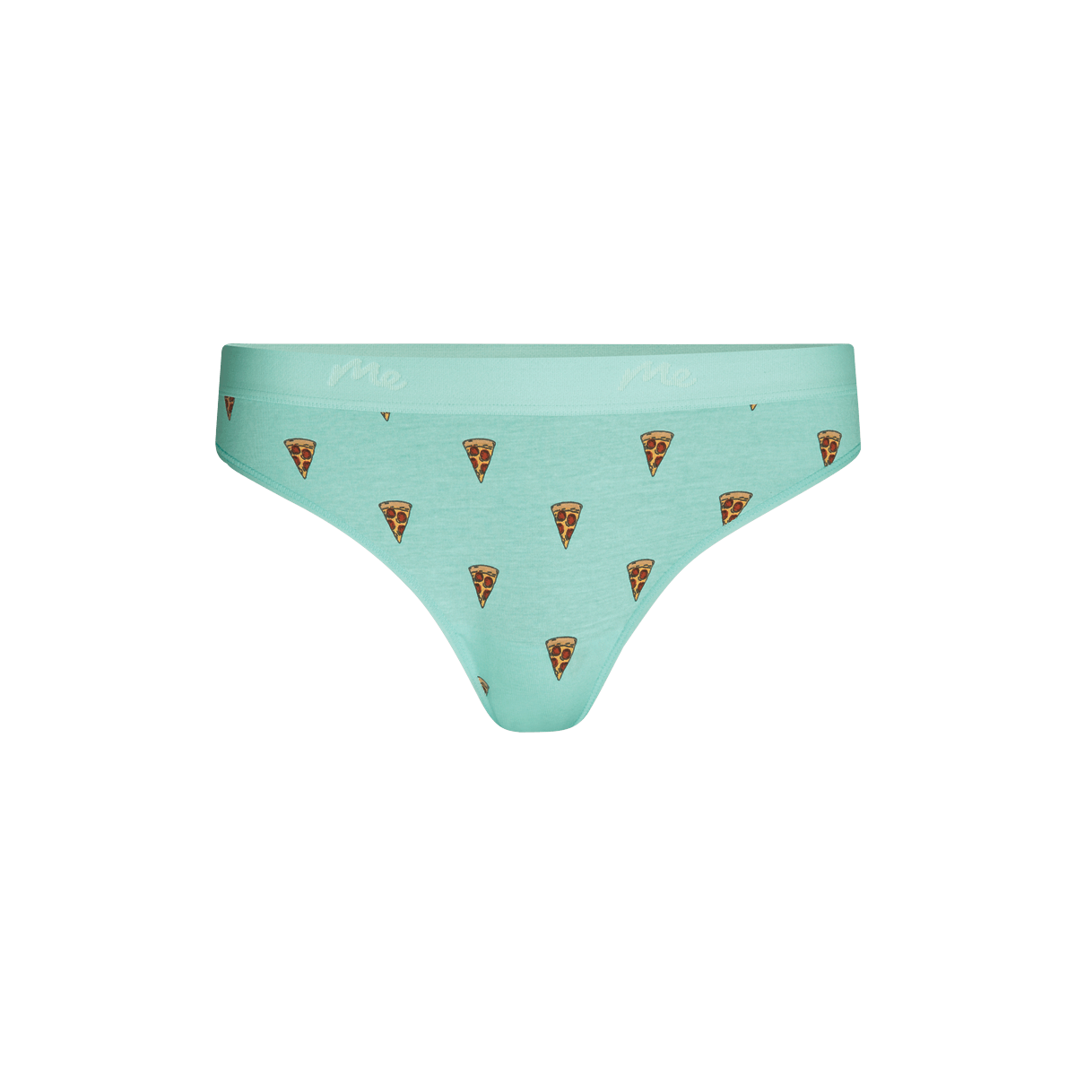 Stretch Cotton Mid-Rise Thong | Pizza