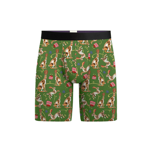 UltraModal™ Core Long Boxer Brief w/ Fly | Love, Flowers, & Hares