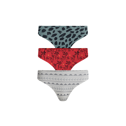 MoveMe Thong 3-Pack | Tropical Geo Pack