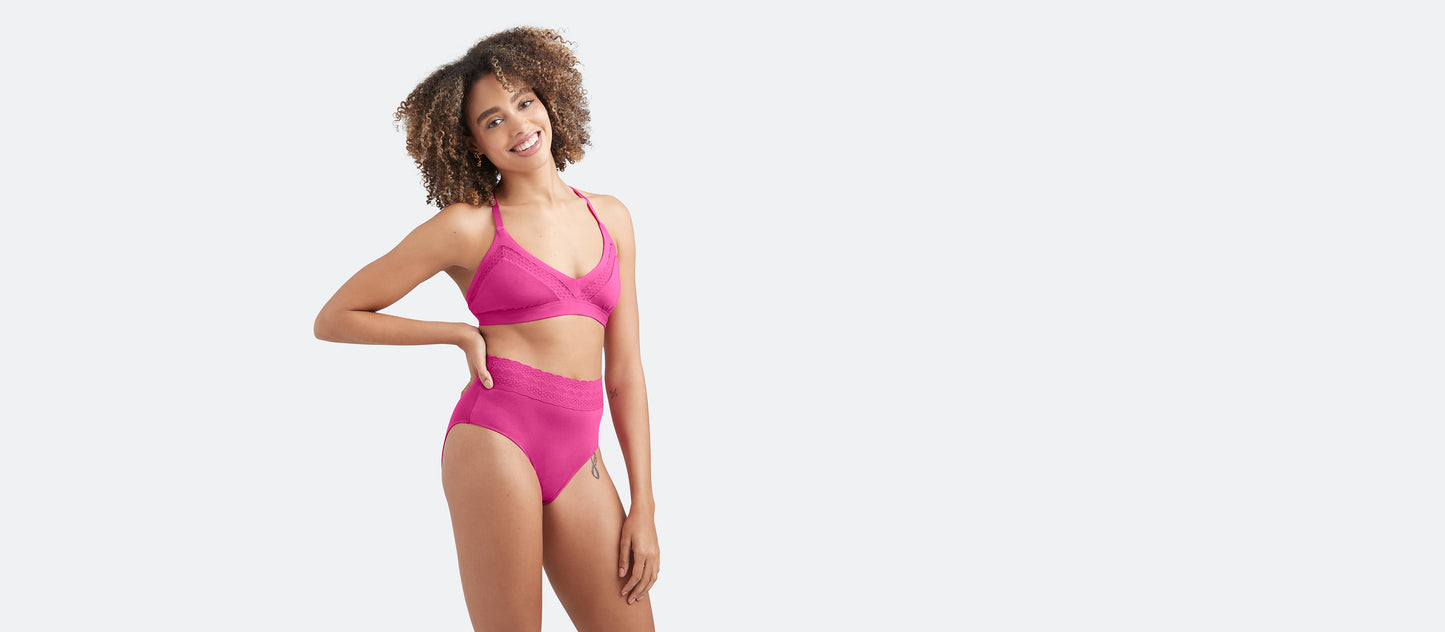 UltraModal™ Lace High-Waisted Brief | Rose Quartz