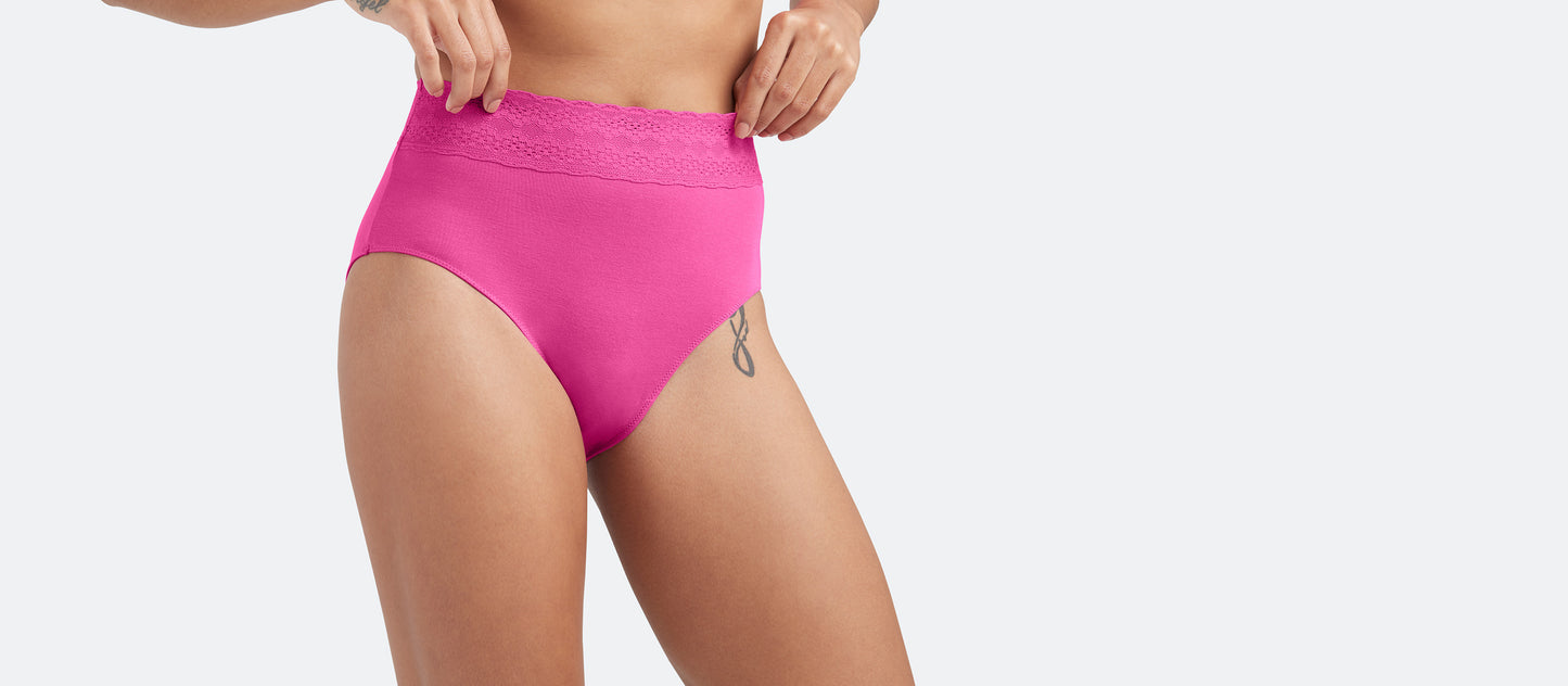 UltraModal™ Lace High-Waisted Brief | Rose Quartz