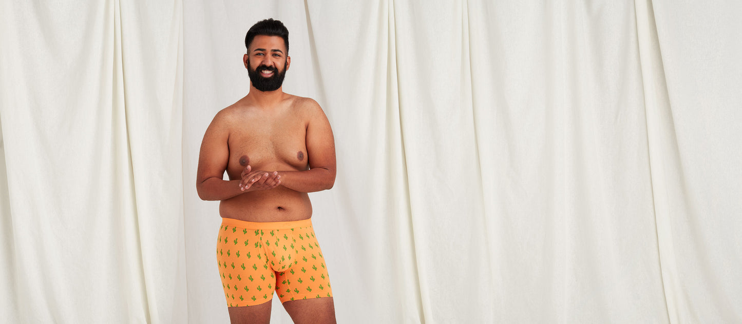Stretch Cotton Boxer Brief w/ Fly | Saguaro Blossom