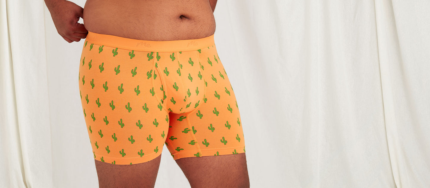 Stretch Cotton Boxer Brief w/ Fly | Saguaro Blossom