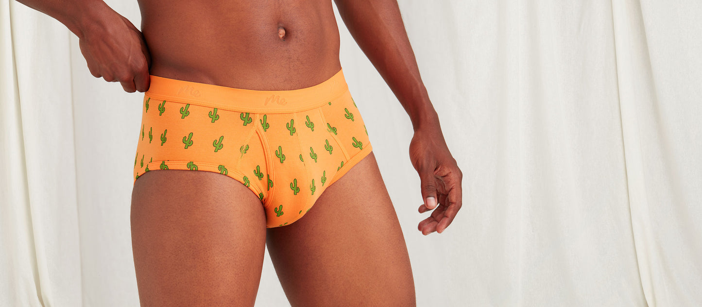 Stretch Cotton Brief w/ Fly | Saguaro Blossom