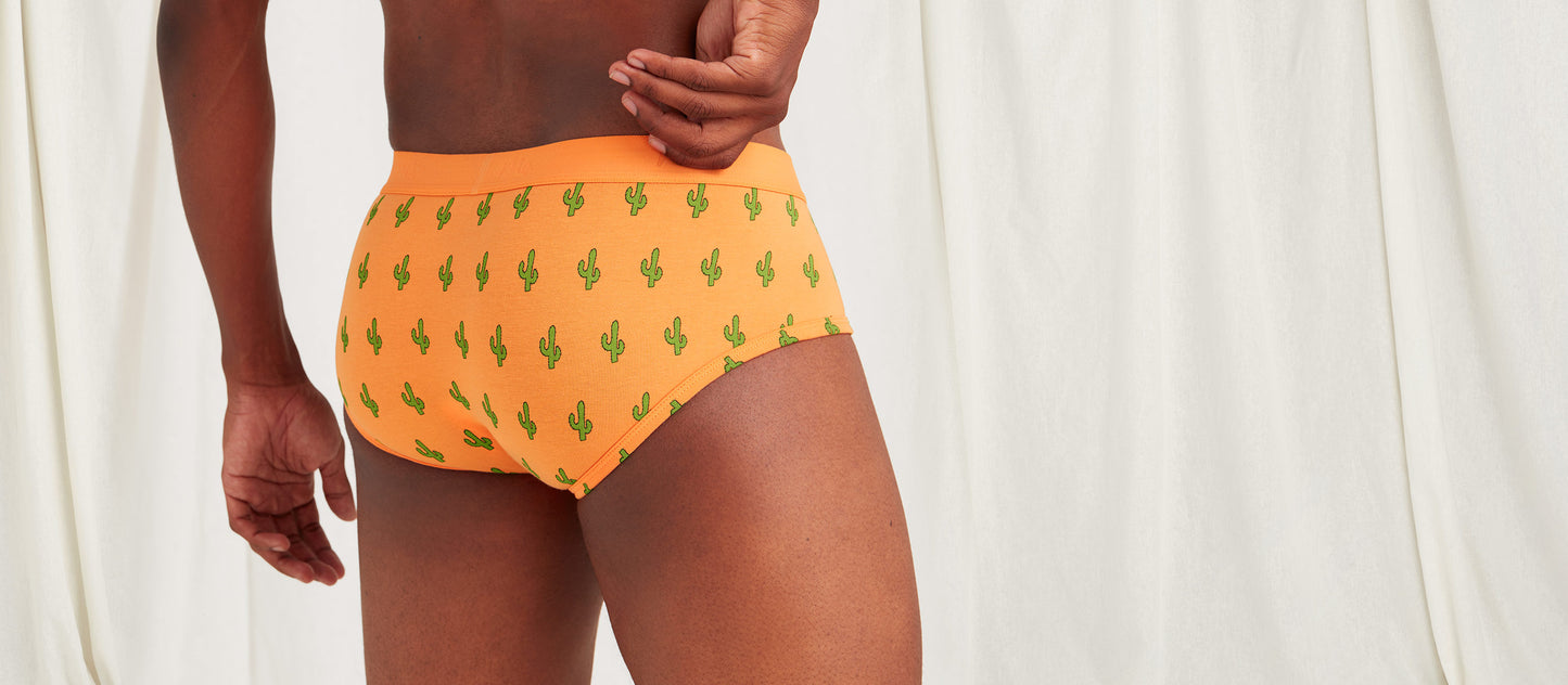 Stretch Cotton Brief w/ Fly | Saguaro Blossom