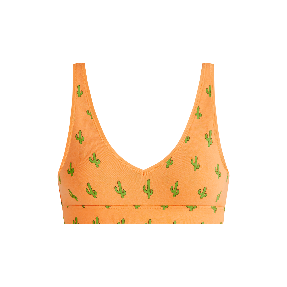 Stretch Cotton V-Neck Bralette | Saguaro Blossom