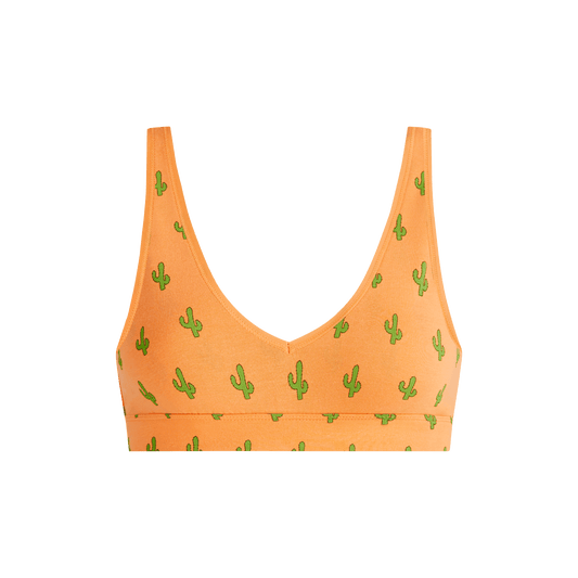 Stretch Cotton V-Neck Bralette | Saguaro Blossom