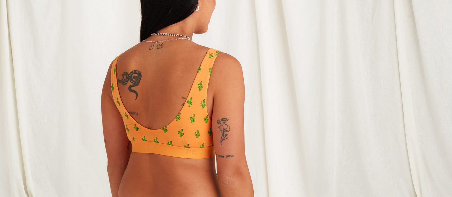 Stretch Cotton U-Neck Bralette | Saguaro Blossom